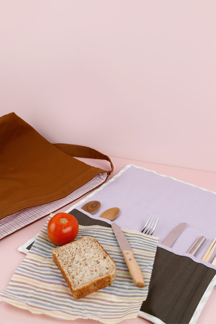 Bonded Cotton Cutlery Wrap Lunch Bag Food