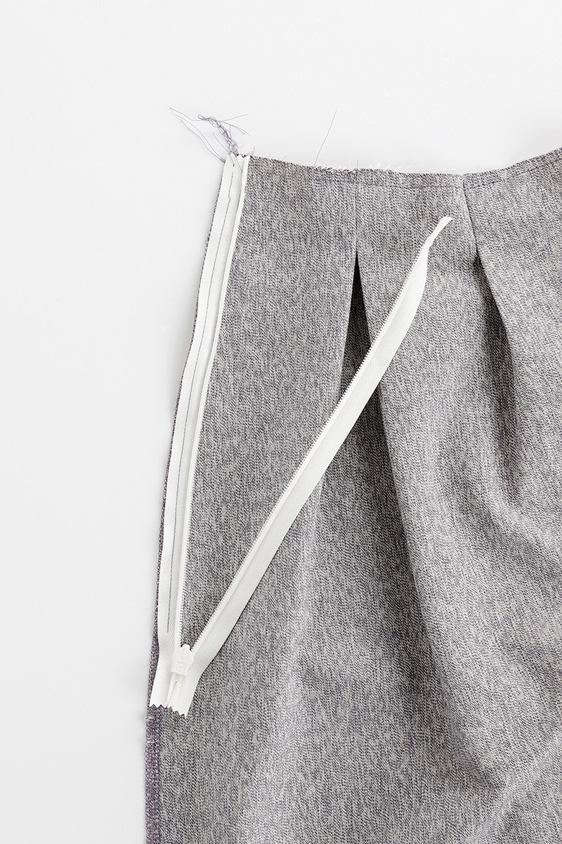 9 Zip Is Sewn To First Back Panel