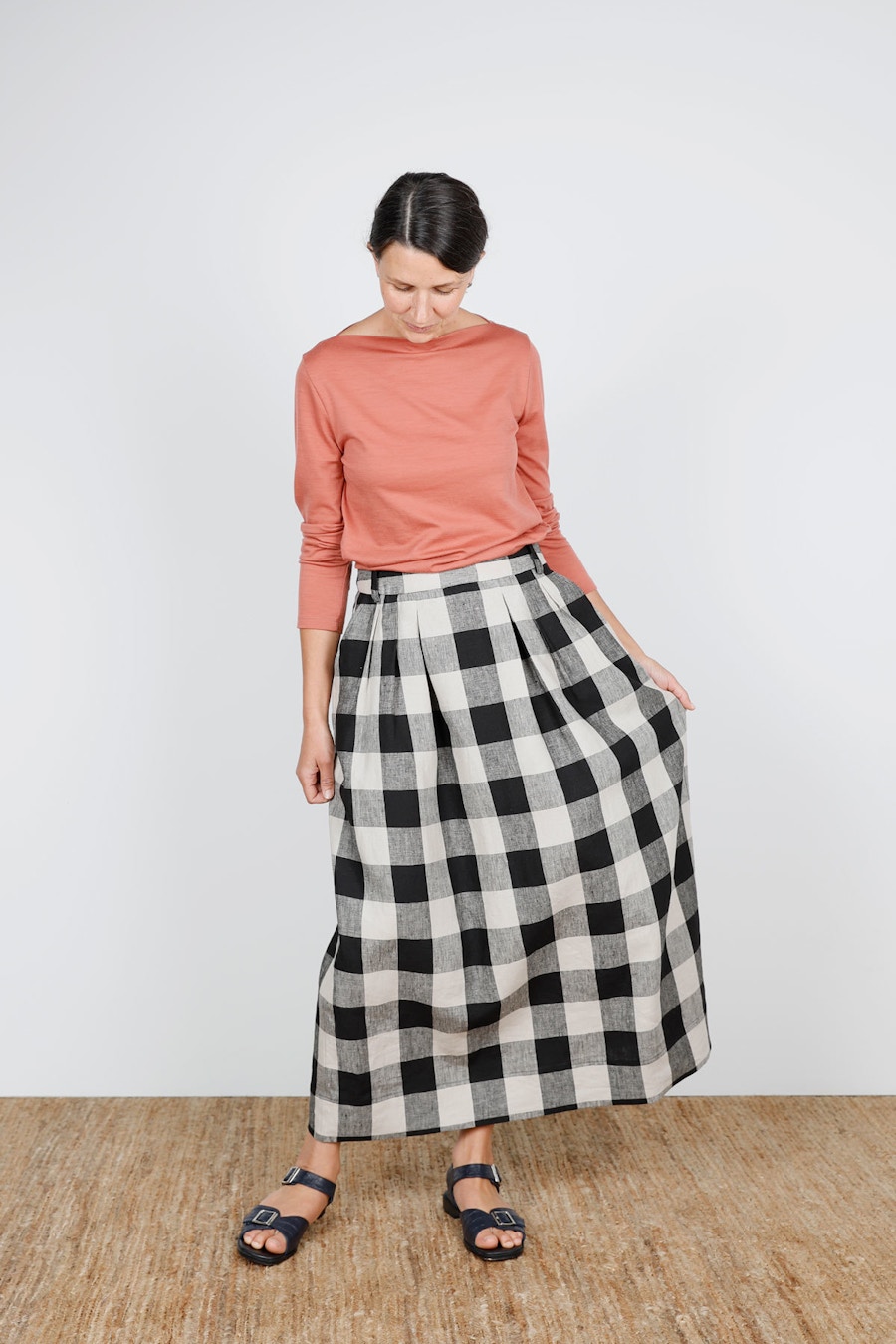Front 2 August Skirt Make by TFS Fabric by The Fabric Store