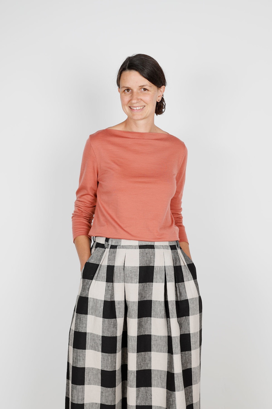 Front Crop August Skirt Make by TFS Fabric by The Fabric Store