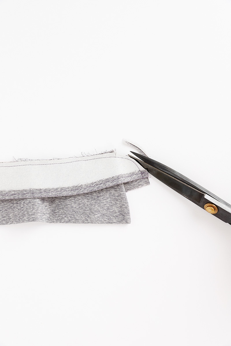 10 Trim around stitch line