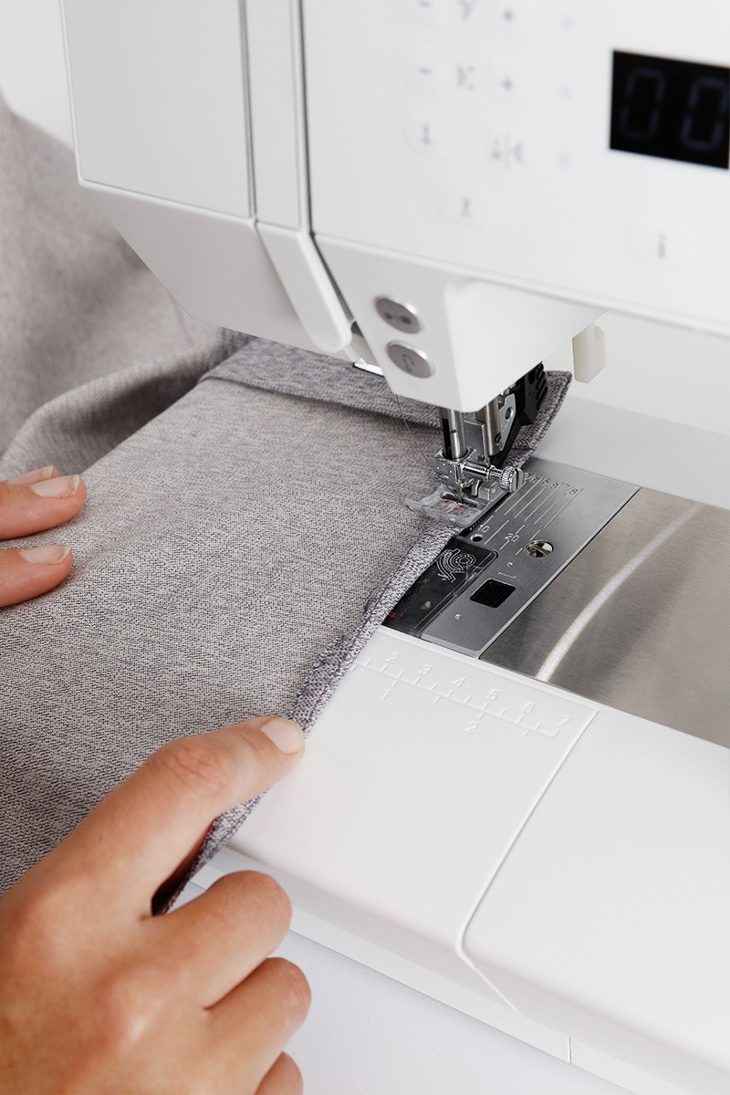15 Shirt hem folding and sewing at machine