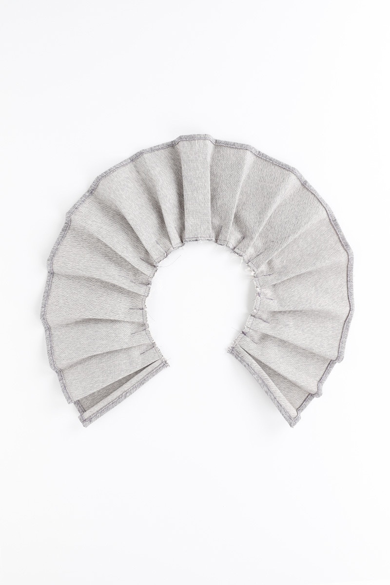 12 Pleated Collar wrong side out