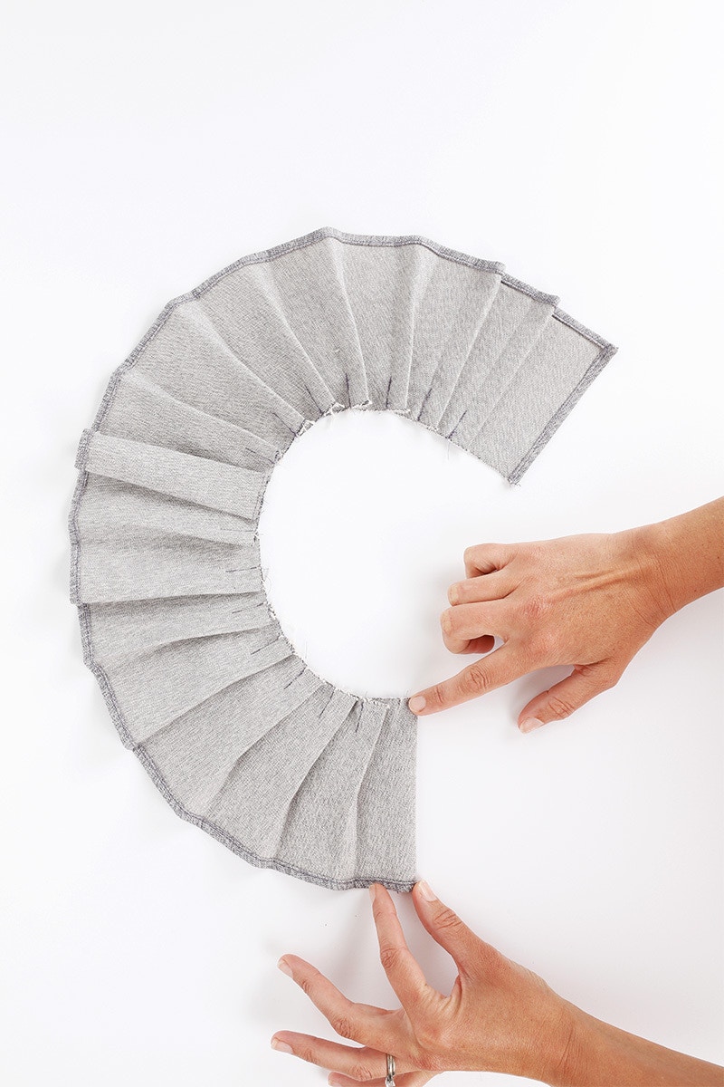 6 Fold end of Collar Under