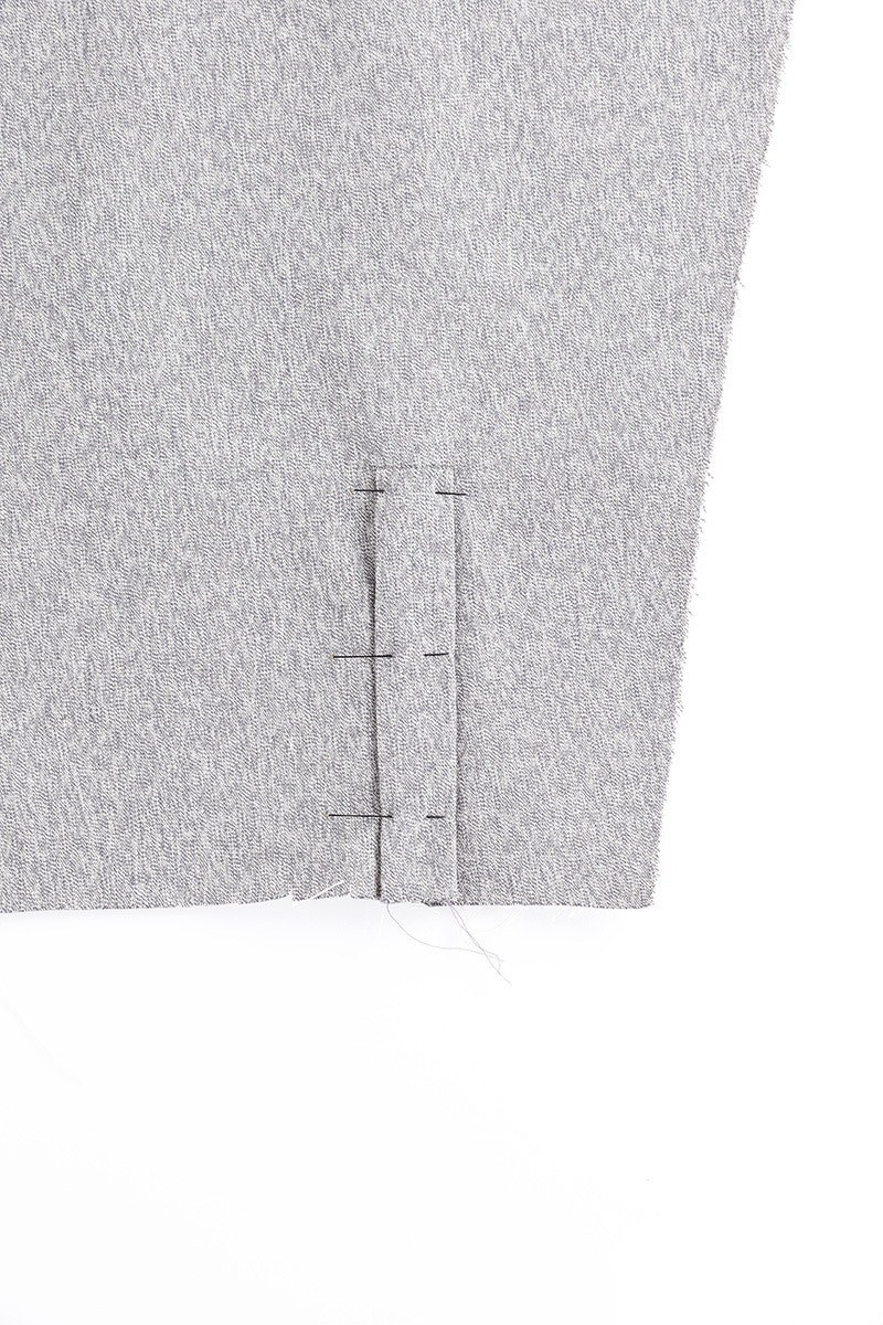 16 Fold back and pin