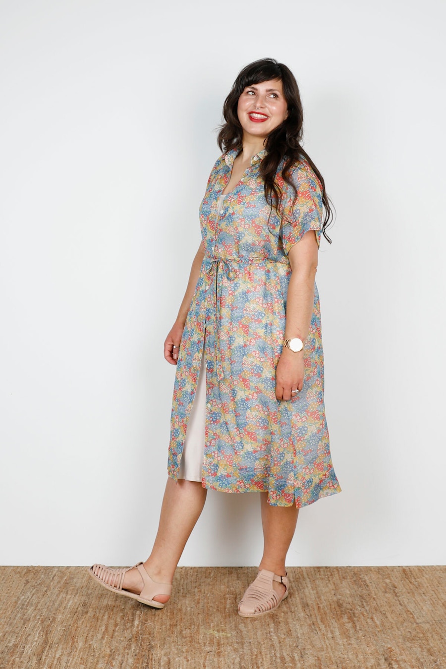 Front The Fabric Store Liberty Silk Fabric Make By TFS Bloom Dress