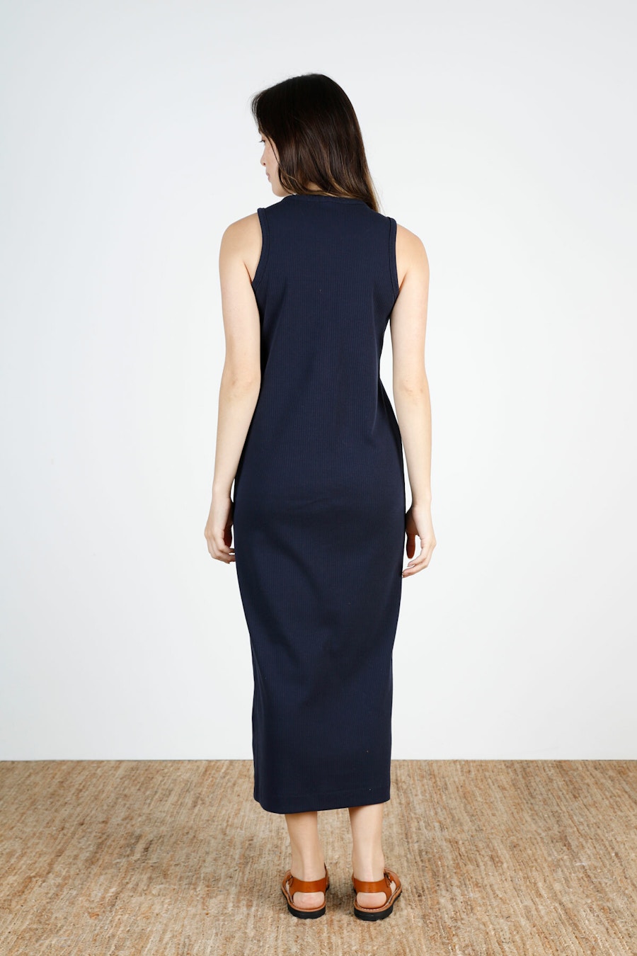 Navy Back Fog Tee Tank Hack Make by TFS Organic Cotton