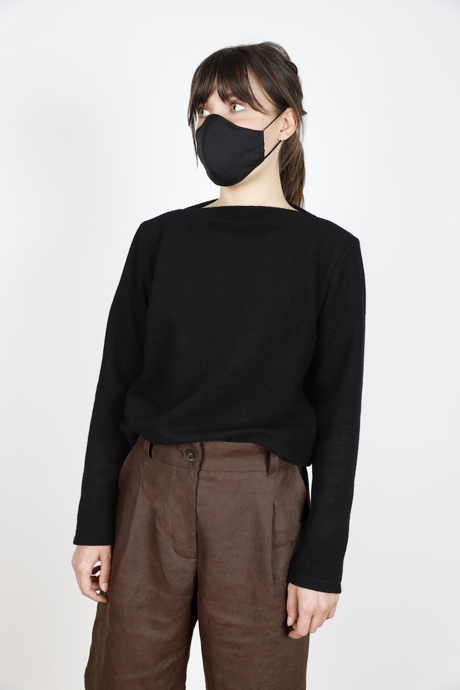 Fog tee black merino front