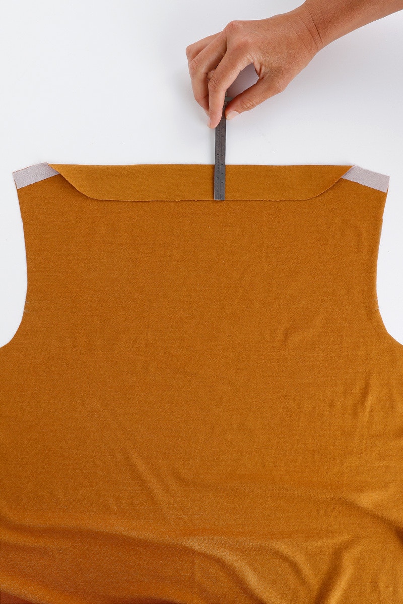 3 Measure and Press Boat Neck