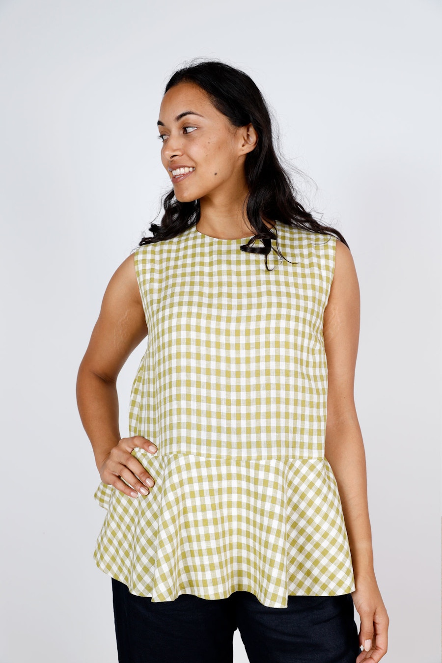 Ivy top gingham 2 crop
