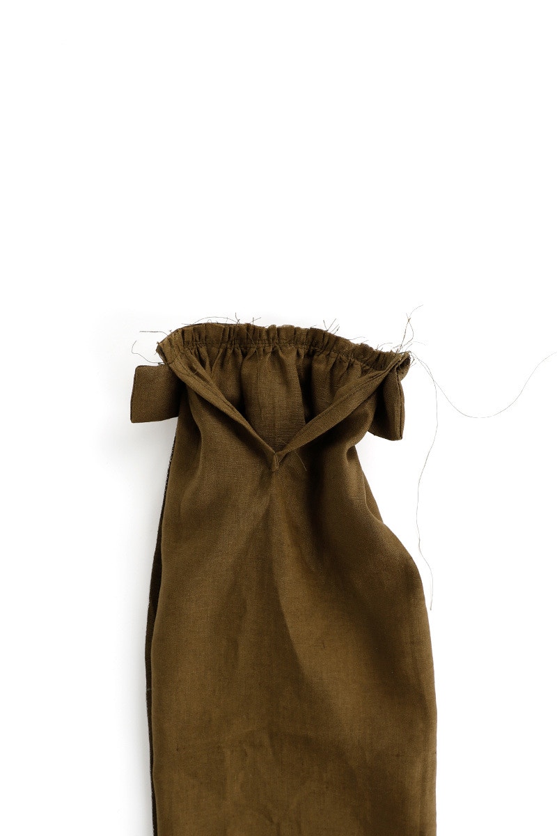 15 Button Cuff Sewn To Sleeve