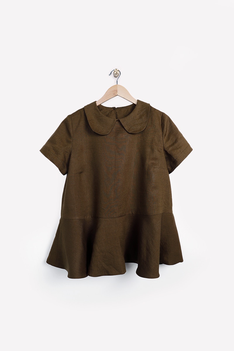 Ivy Peter Pan Short Sleeve Peplum
