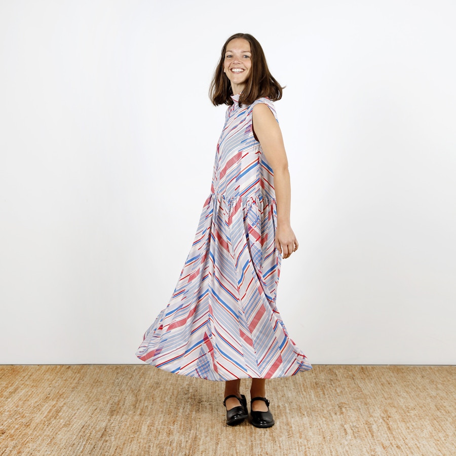 SQ Front Swish Multi Stripe Ivy Dress Media 3 Olivia