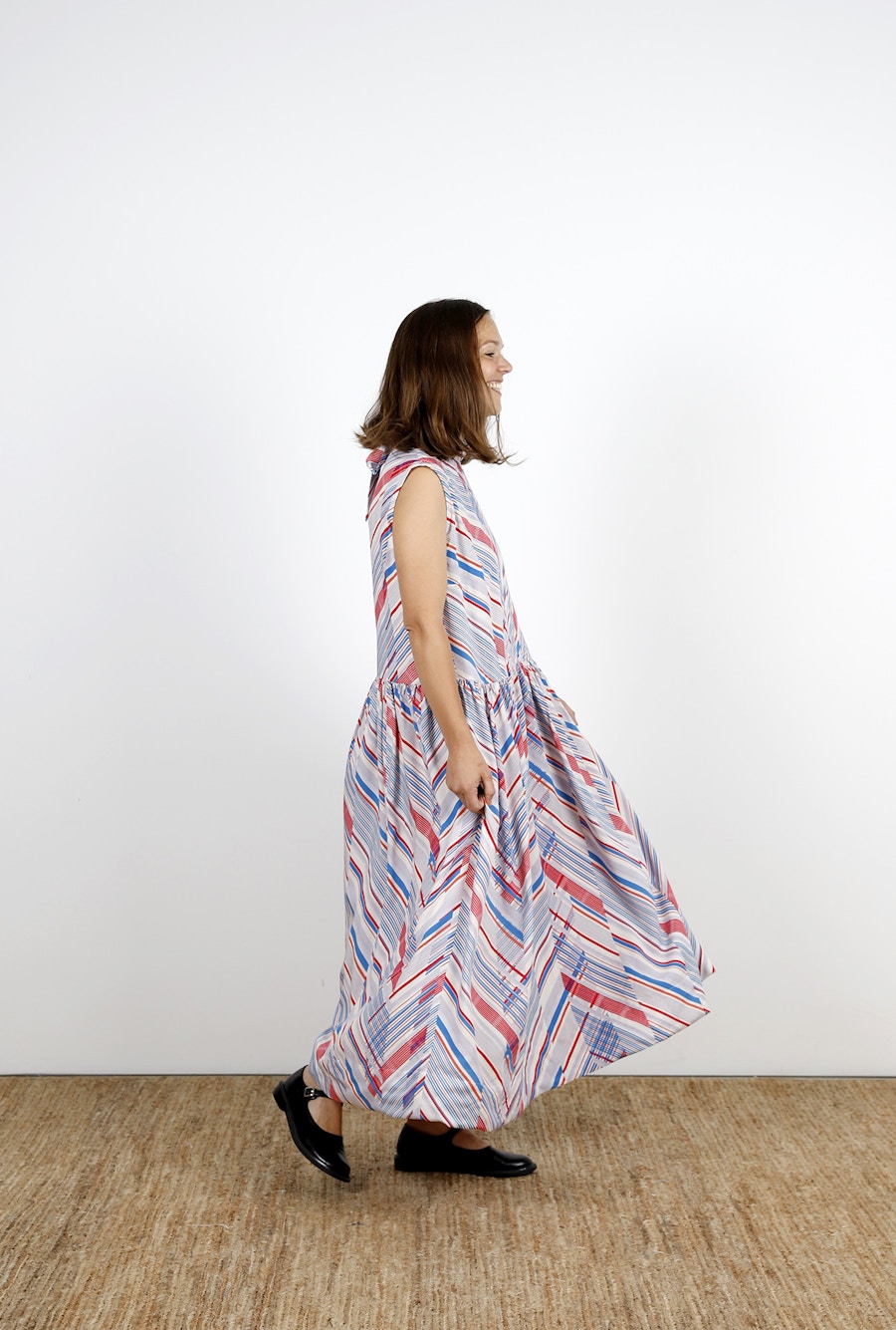 Side Swish Multi Stripe Ivy Dress