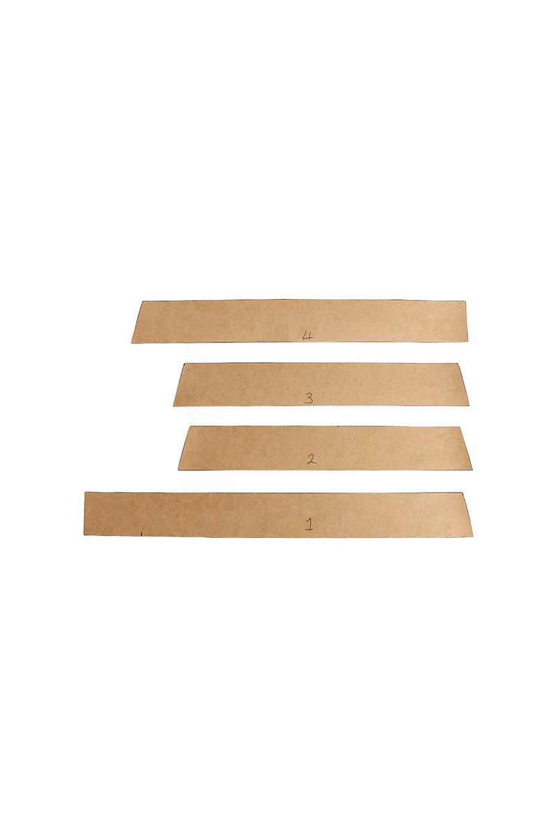 20 pattern pieces cut shaped