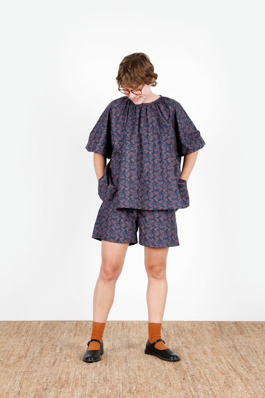 Steph Liberty Paint Sparrow Set Hands In Pockets