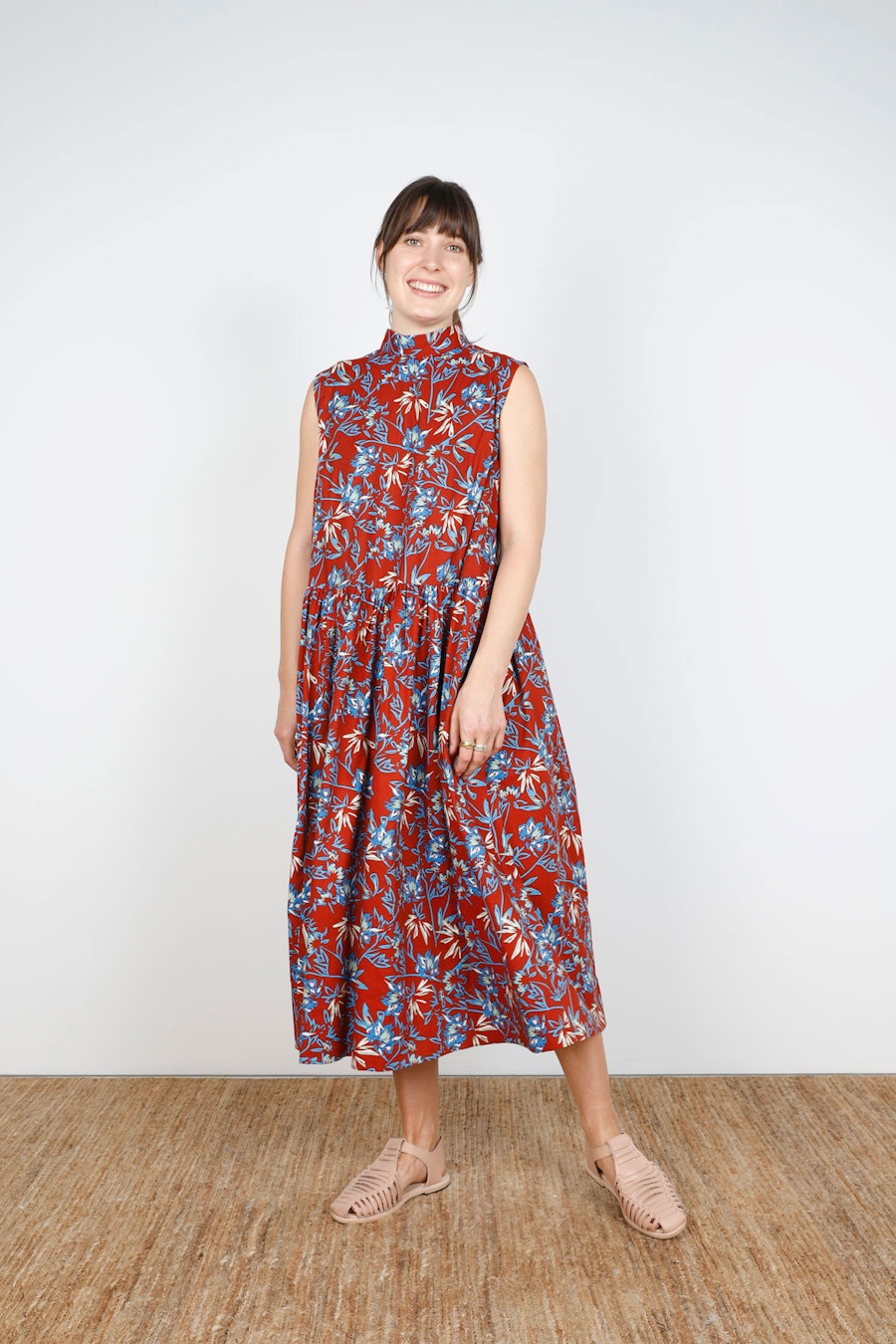Front Ivy Dress Iris Print Make by TFS