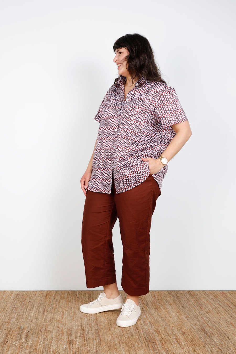 Side Pocket Bloom Shirt in Prints Cass Pant Make by TFS