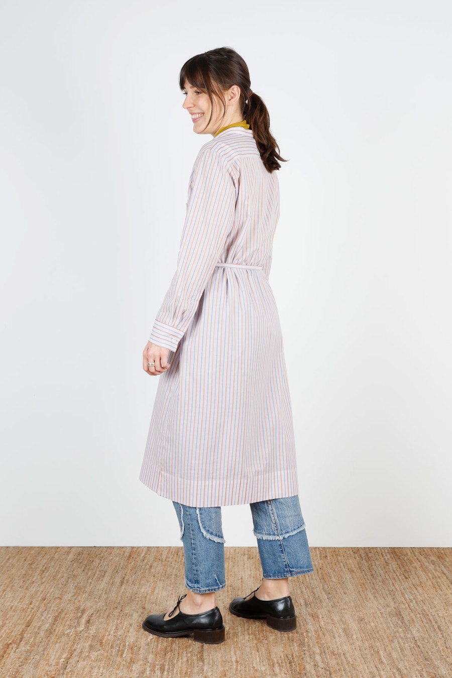 Side Smile Bloom Dress Make by TFS Check Cotton