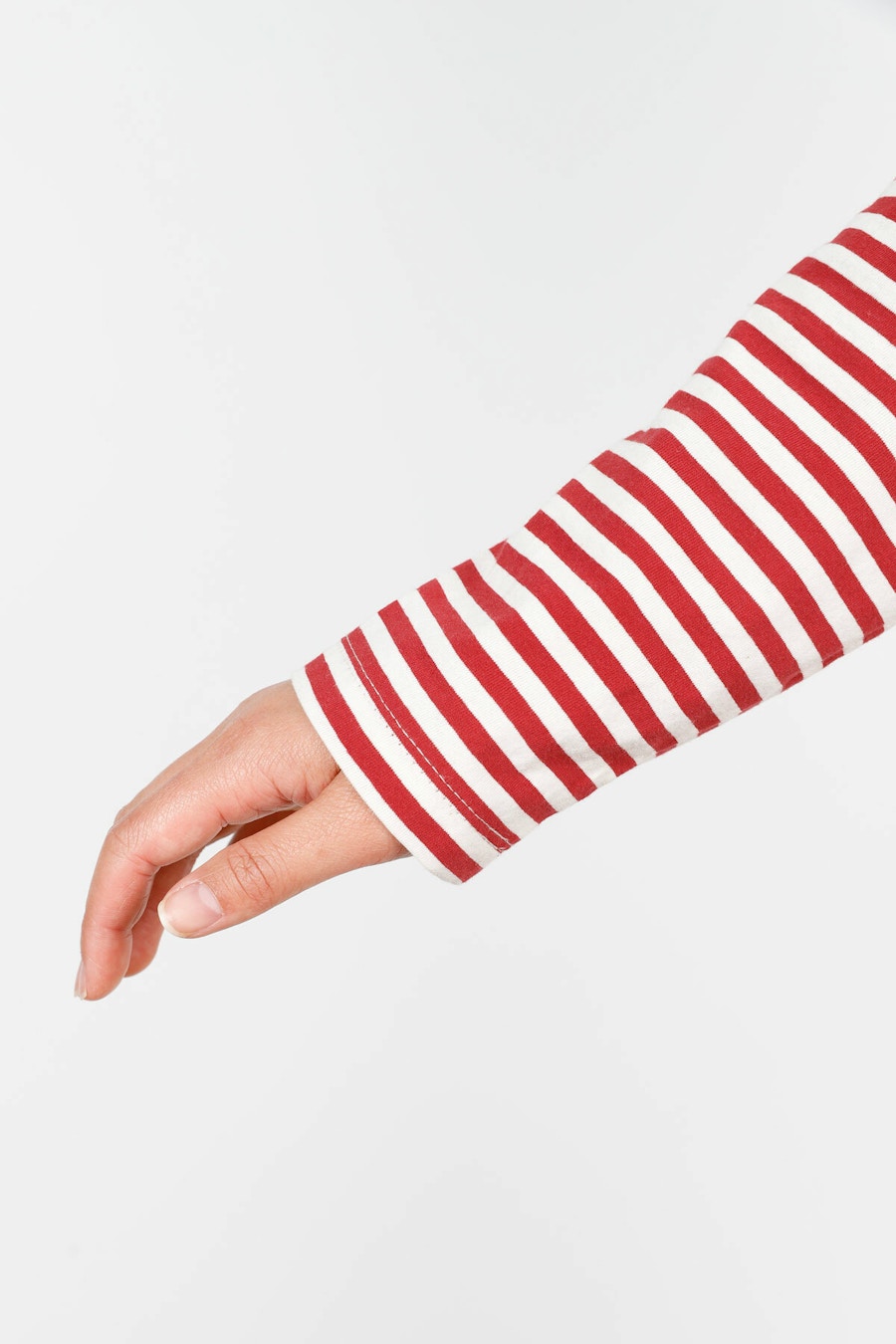 Hem Striped Make by TFS Boat Neck Fog Tee