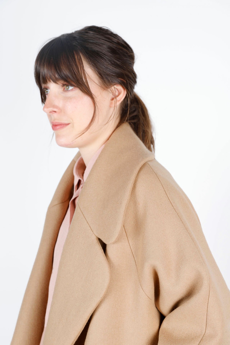 Edit Side Crop Fawn Wool Make by TFS Short Poppy Coat