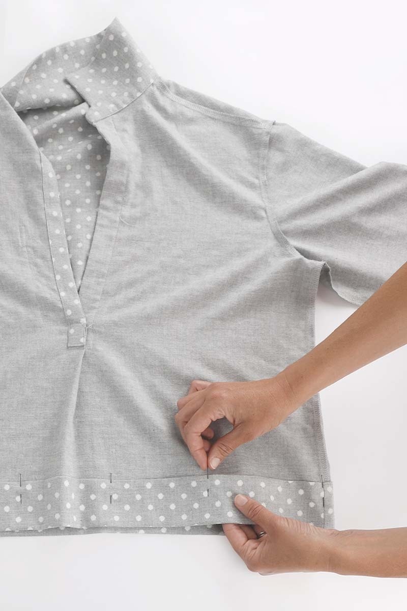 13 pinning hem body