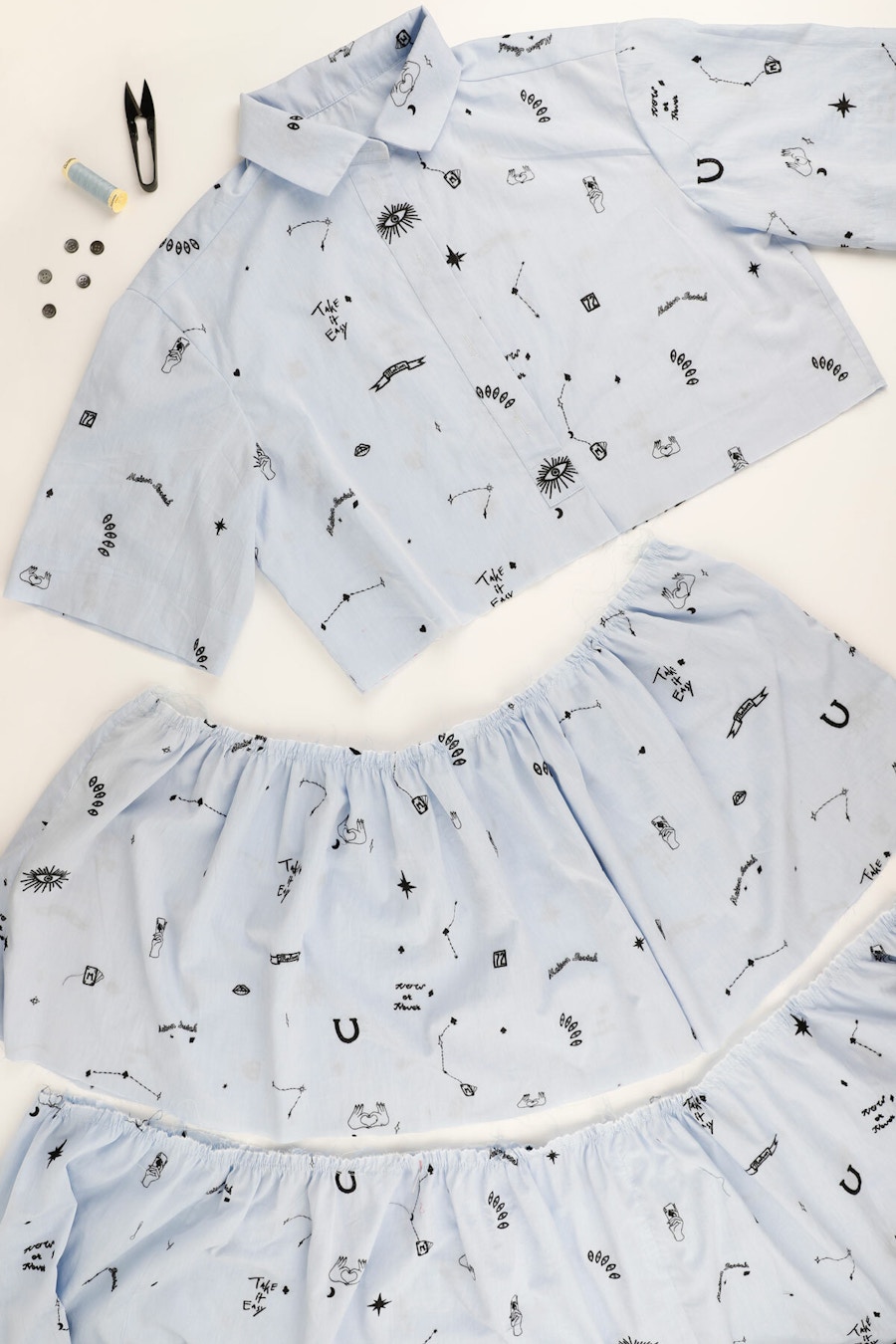 Flat Lay Sparrow Dress Hack Make by TFS