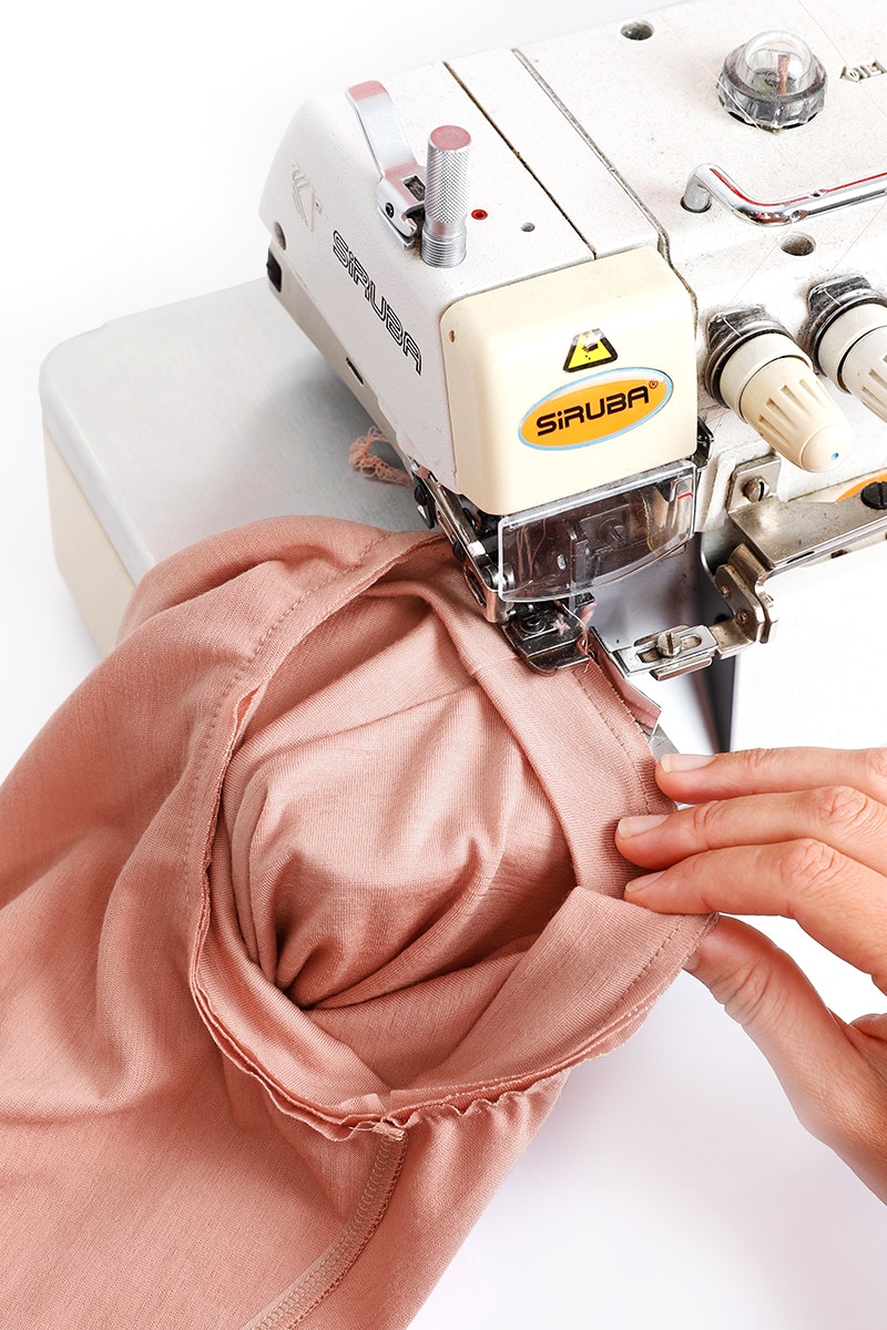 5 Overlocking Basted Neckband