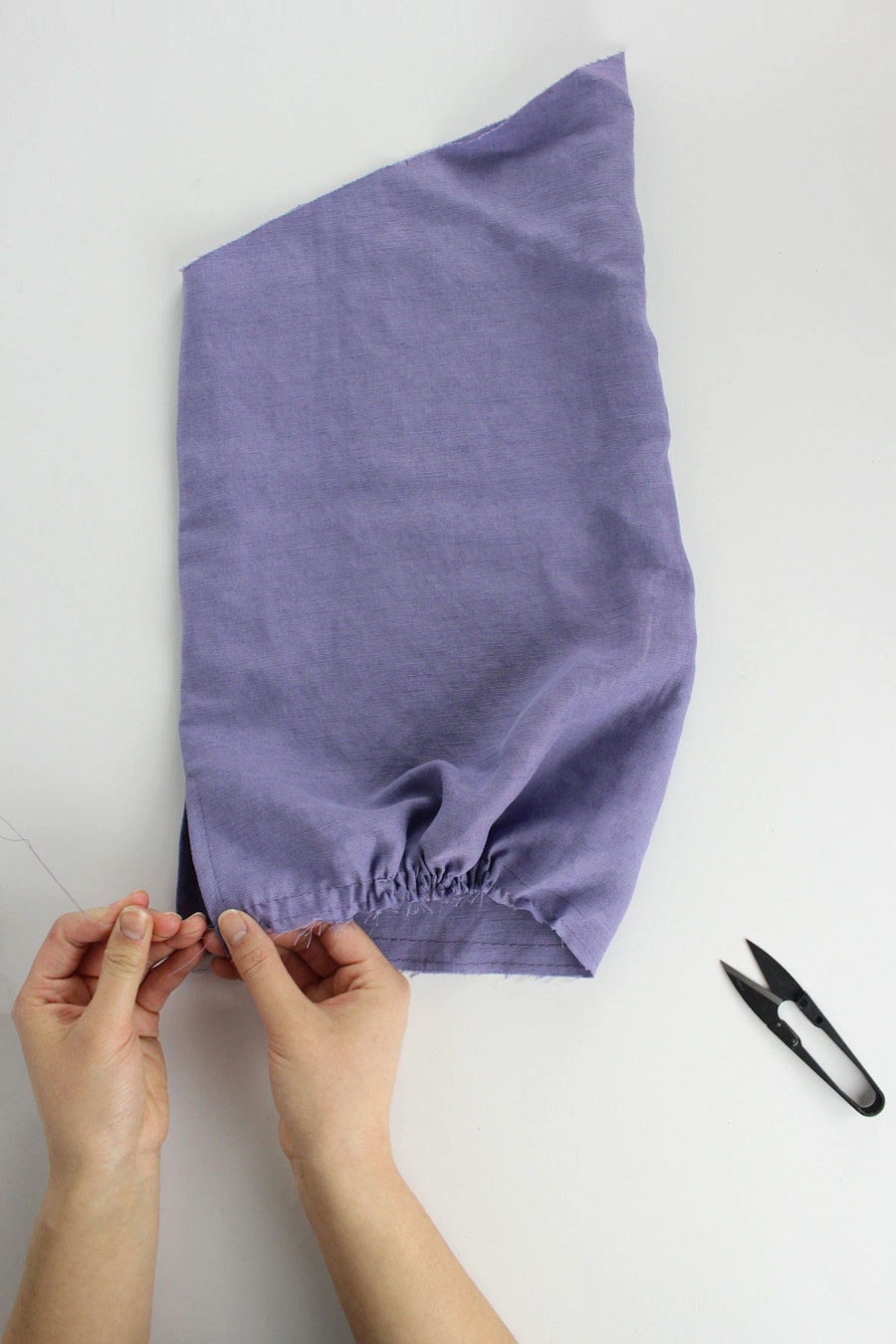 Papercut patterns nexus blouse linen gathering test fabric by the fabric store jpg