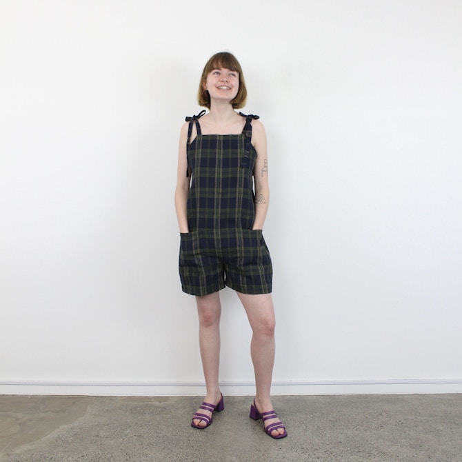 Insta Playsuit Full Plaid Fabric By The Fabric Store