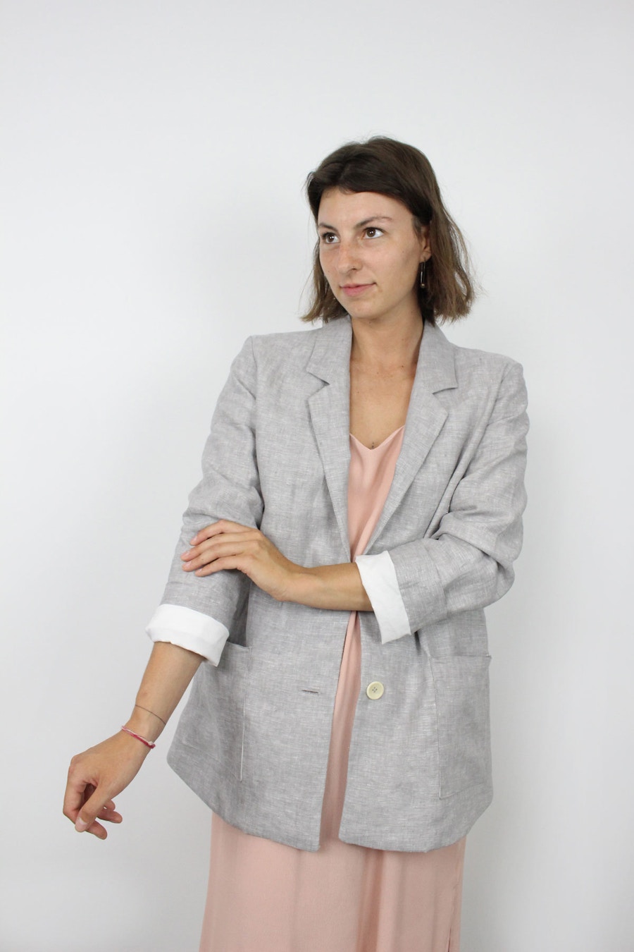 Barbara jacket republique du chiffon pattern sleeve chambray linen fabric by the fabric store