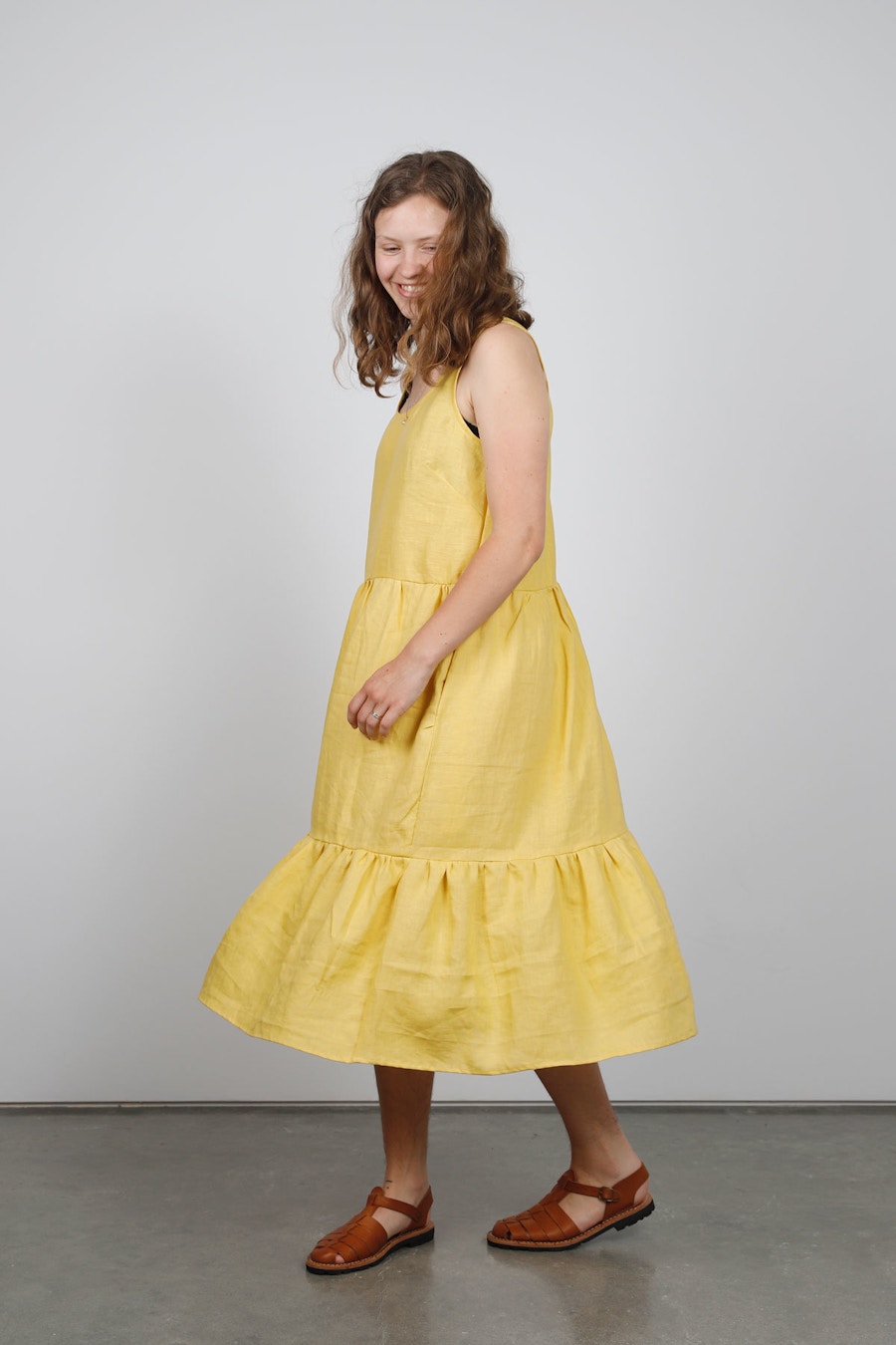 Gif peppermint mag bardon dress buttercup linen by the fabric store