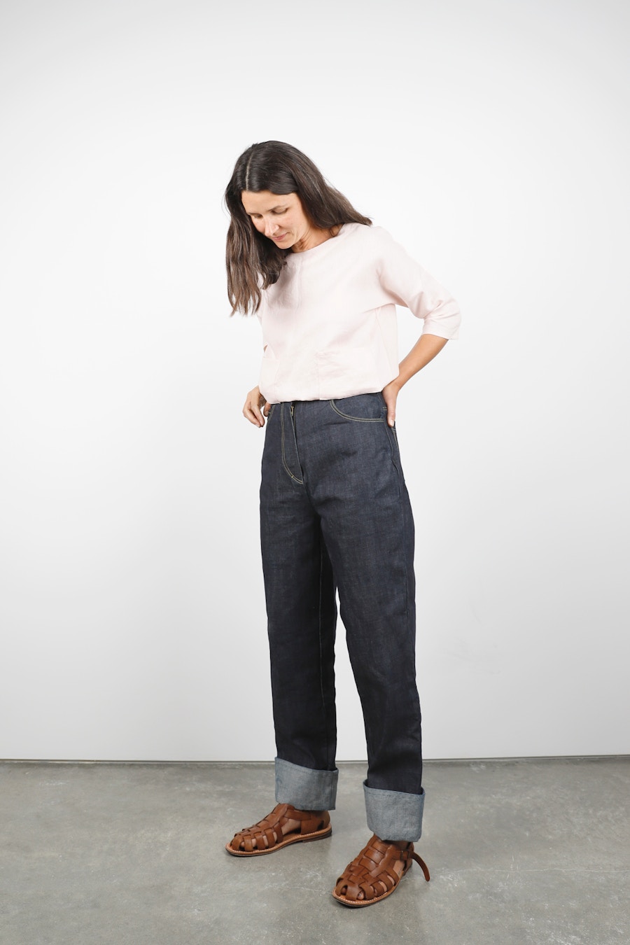 Side boyish trouser the fabric store
