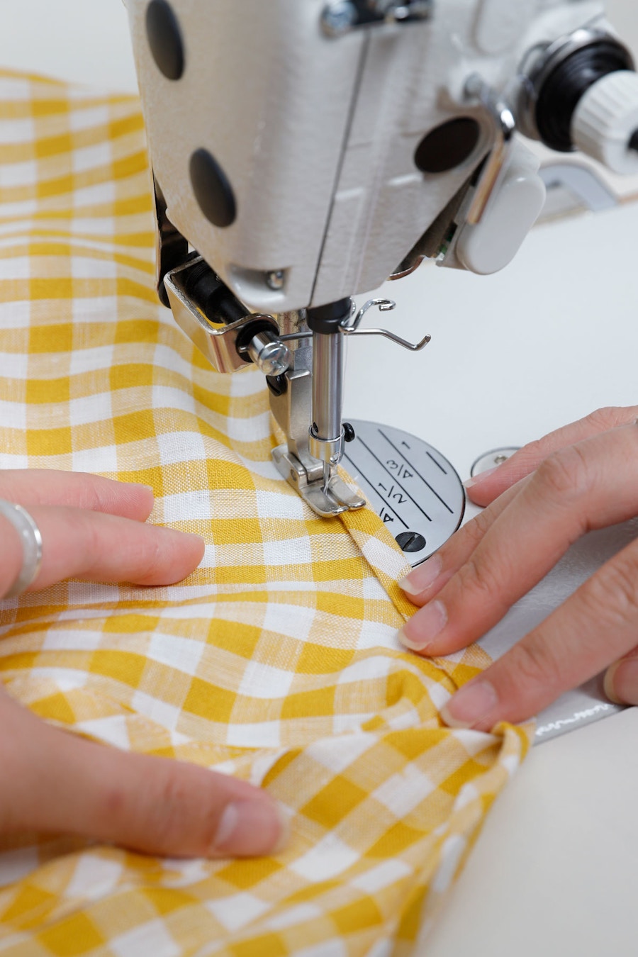 Sarah kirsten chamomile sewing exclusive gingham linen by the fabric store