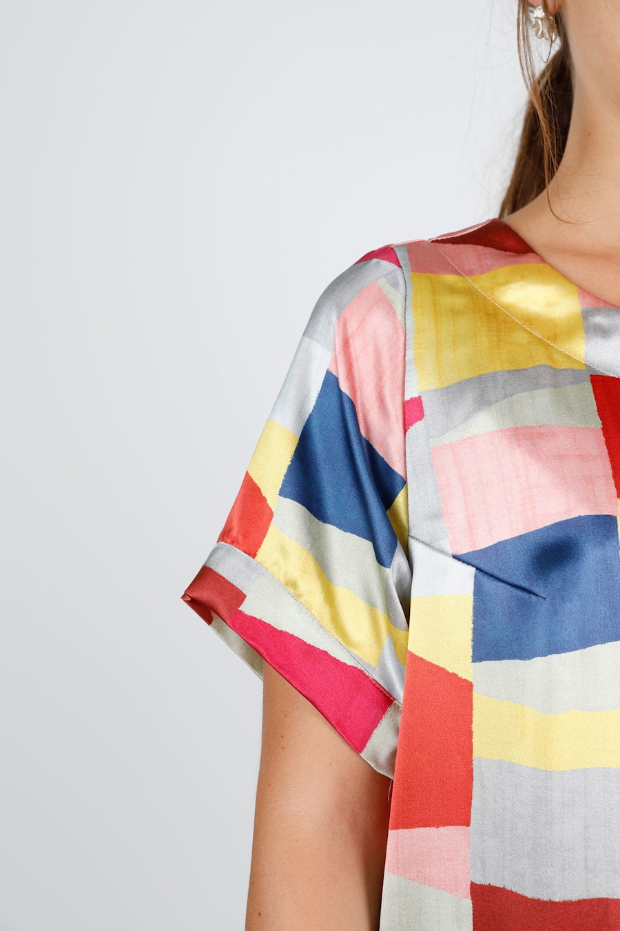 Detail Paint Print Cielo Dress The Fabric Store Hero