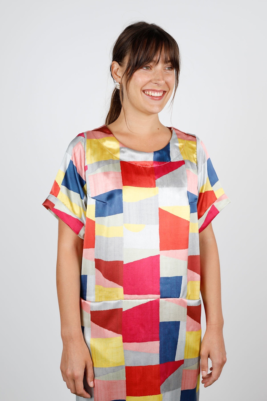 Portrait Paint Print Cielo Dress The Fabric Store Hero
