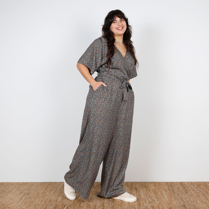 SQ Assembly Line Wide Leg Jumpsuit The Fabric Store Linen Fabric Suggestions