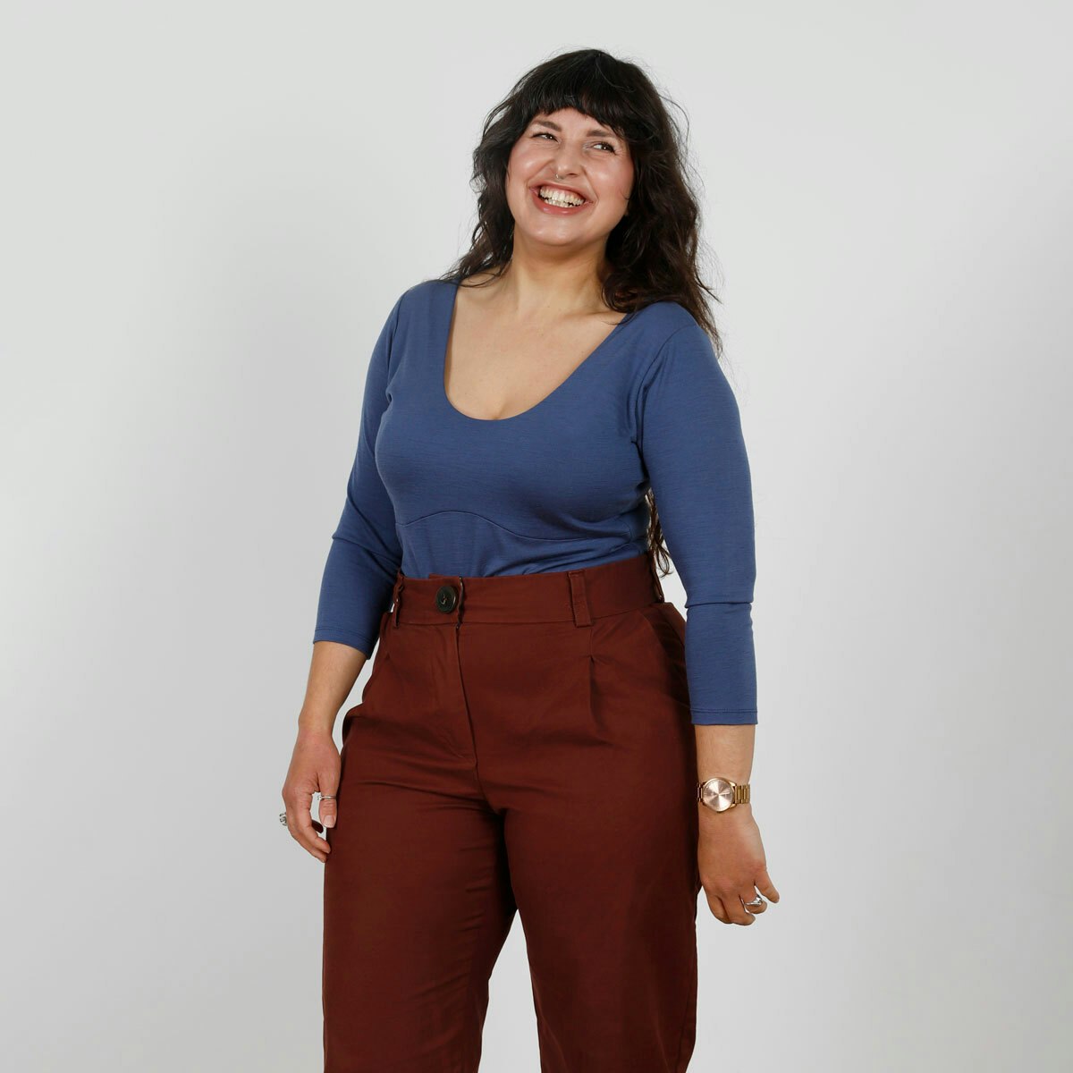 SQ Cass Pant The Fabric Store River ZQ Merino Friday Pattern Company Elysian Bodysuit