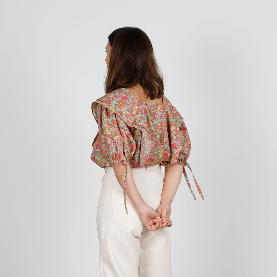 SQ Back Lysimaque Paqerette Blouse Liberty Tana Lawn The Fabric Store