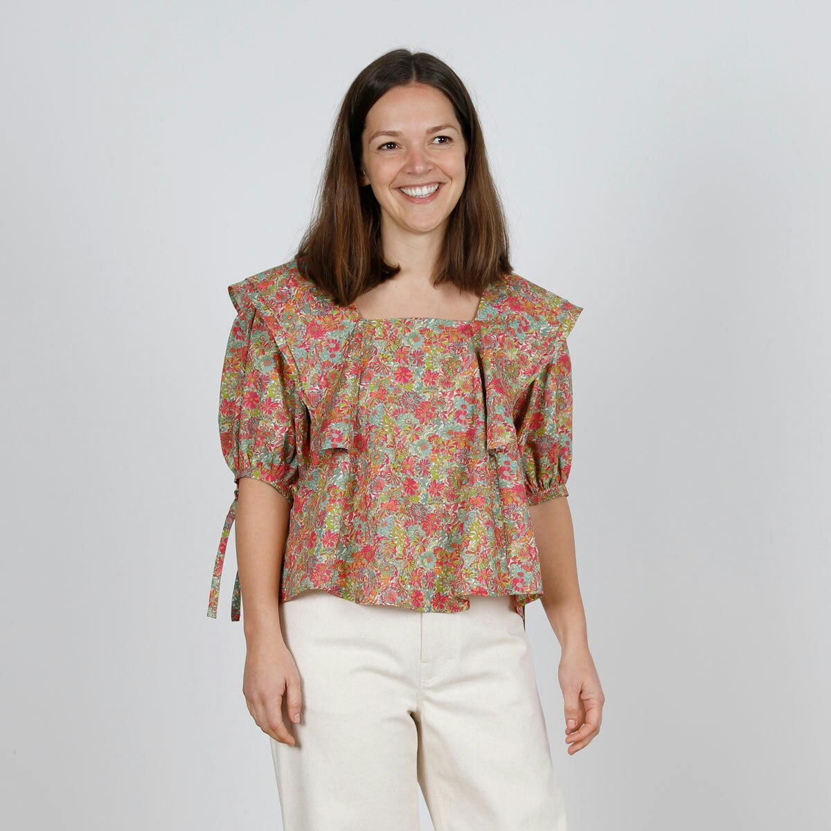 SQ Front Lysimaque Paqerette Blouse Liberty Tana Lawn The Fabric Store