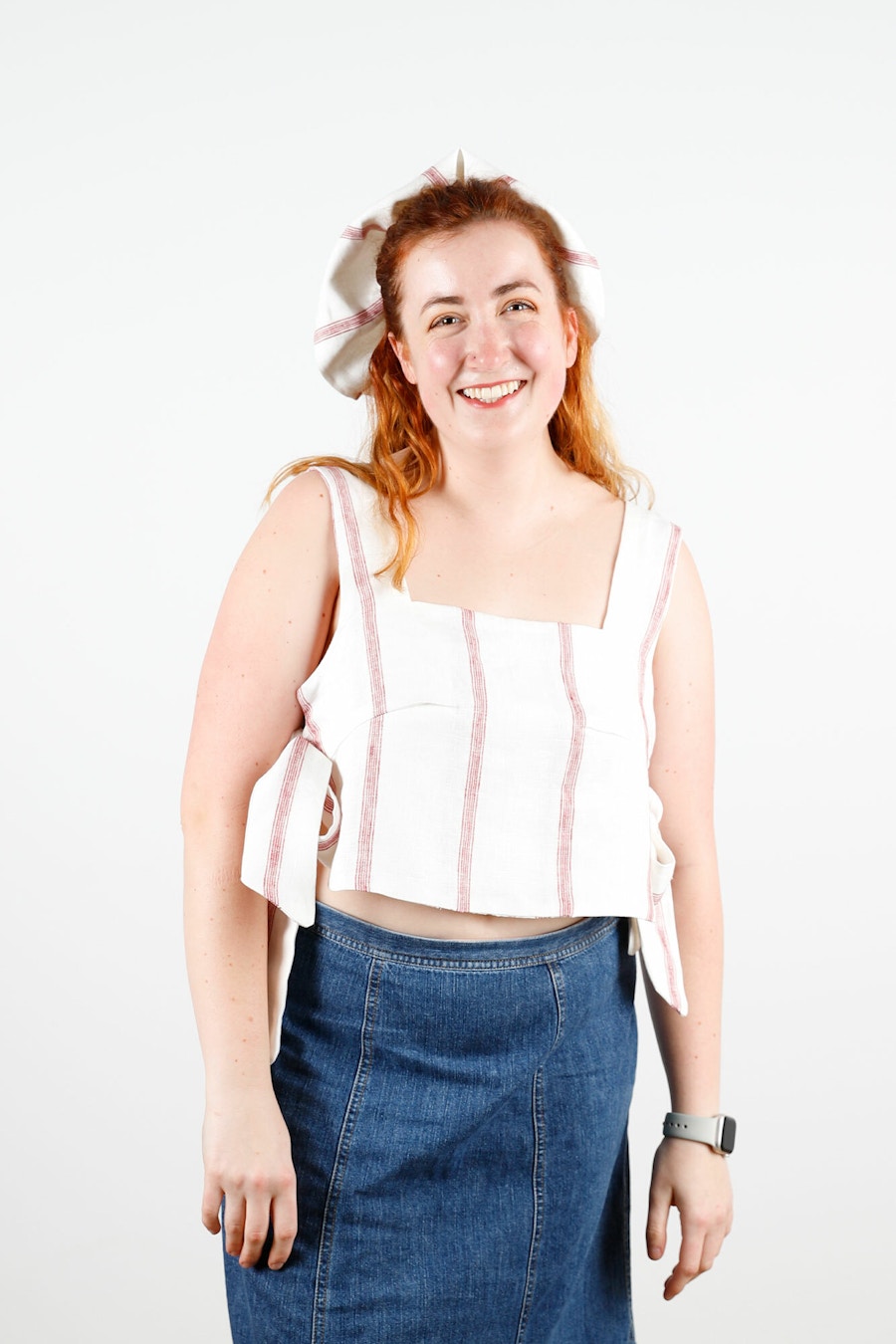 Ginger Tie Top Front Portrait