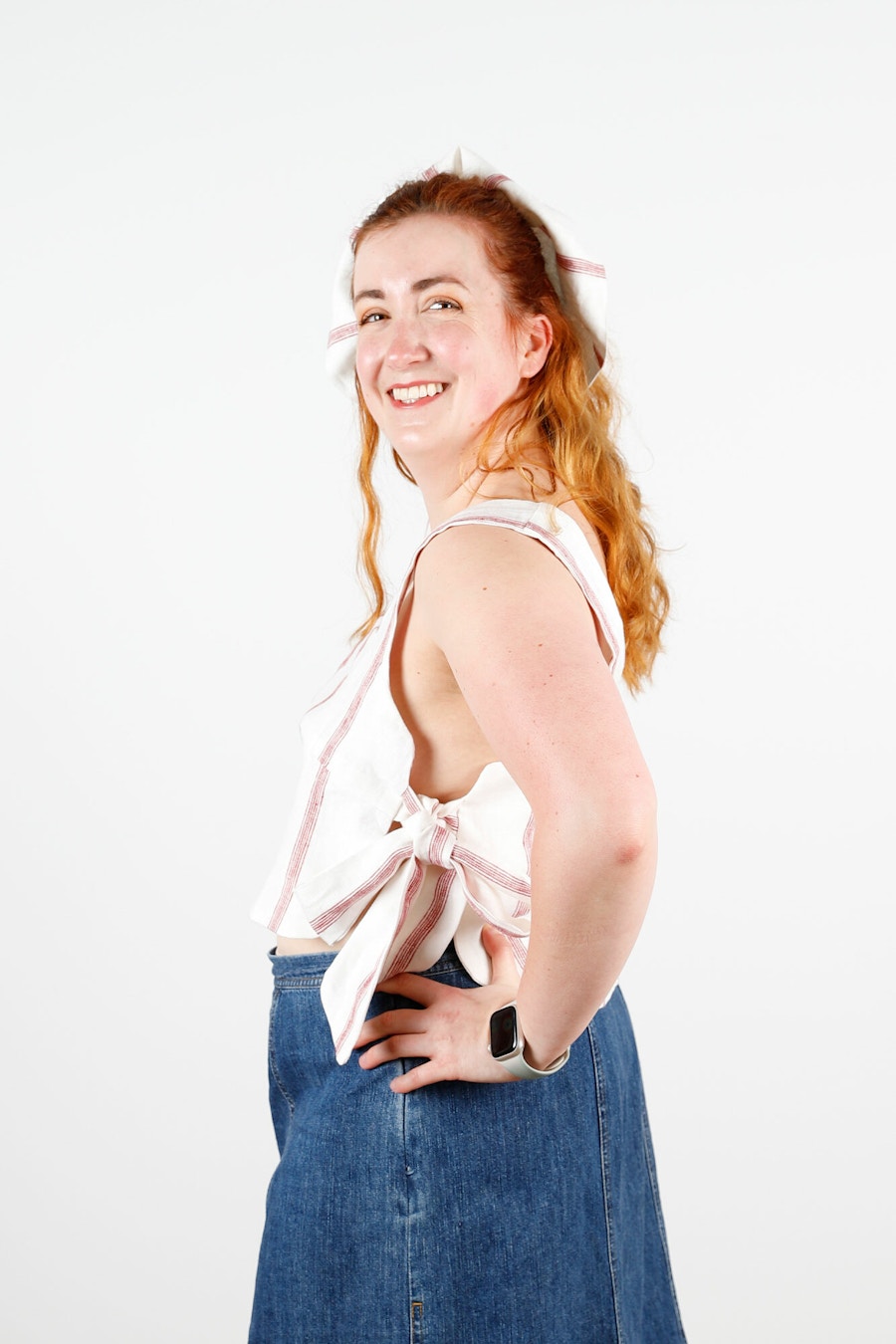 Ginger Tie Top Side Portrait