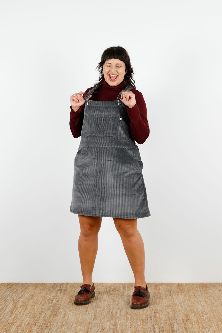 Margo Pinafore Zosia Front Excited