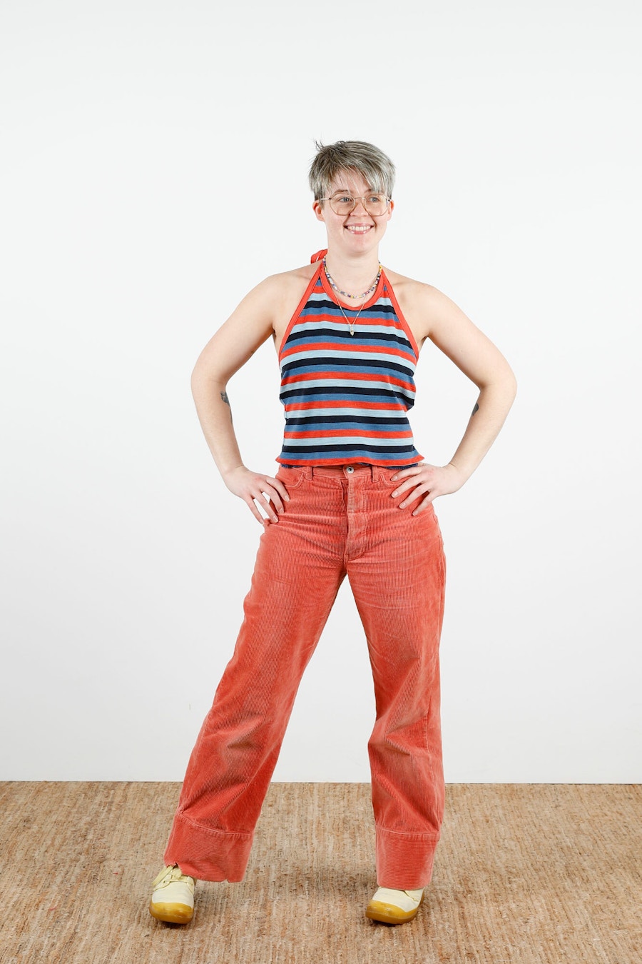 Bianca Merino Halter Hands On Hips Smiling