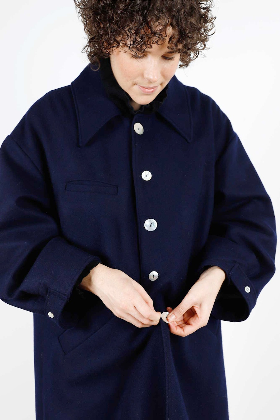 Crop Amy Darcy Coat Buttoning