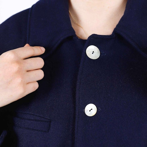 SQ Crop Amy Darcy Coat Collar Detail