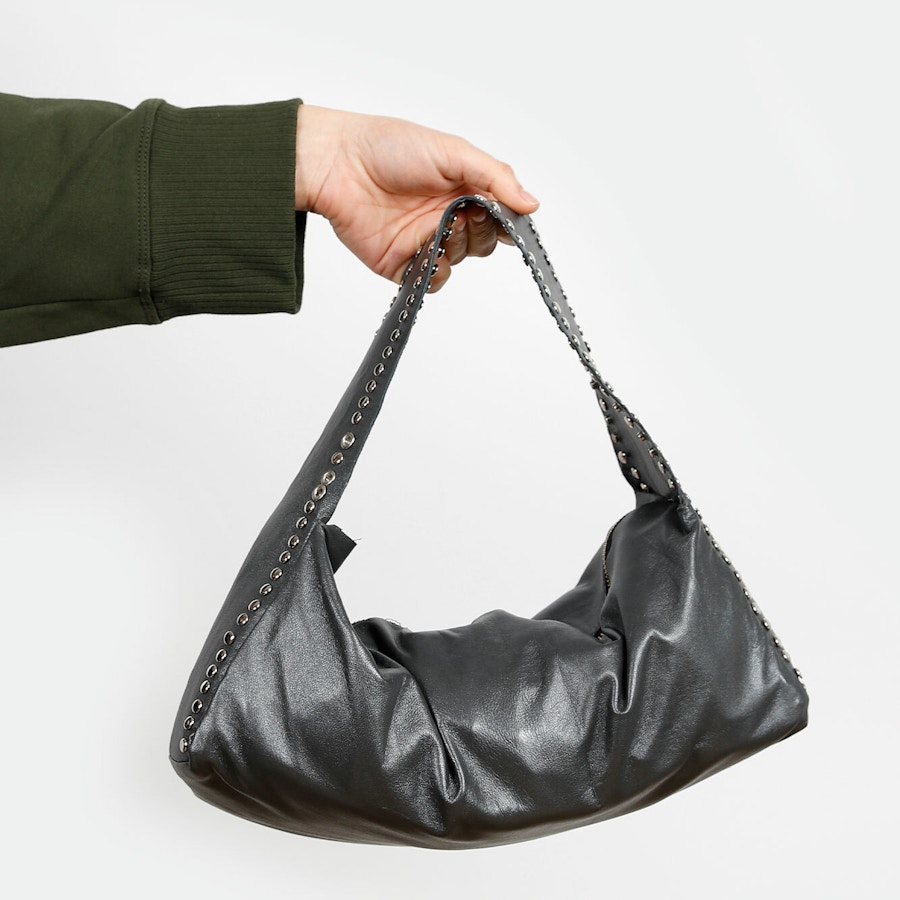 SQ Grey Handbag Held