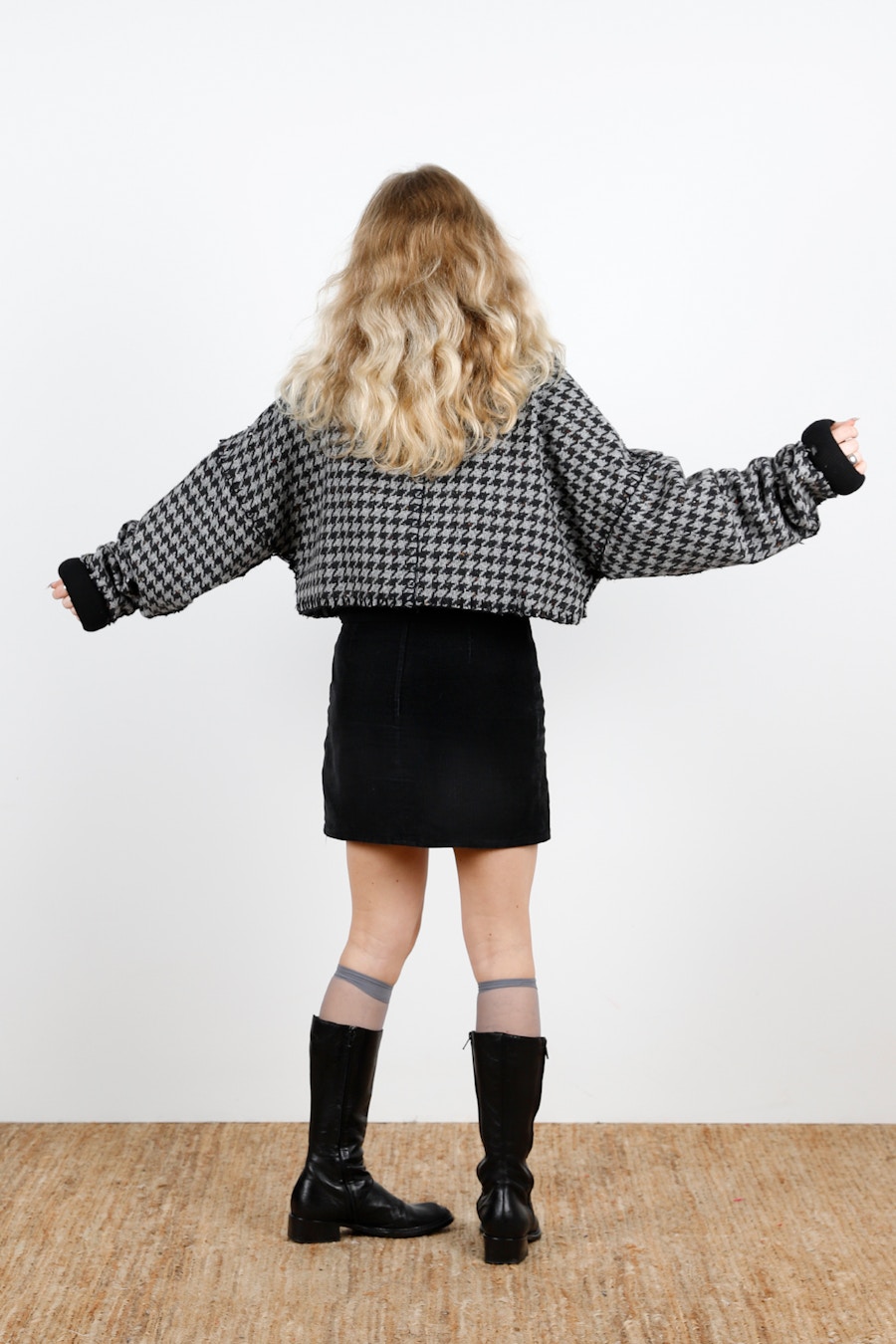 Ella Wool Jacket Back Arms Up
