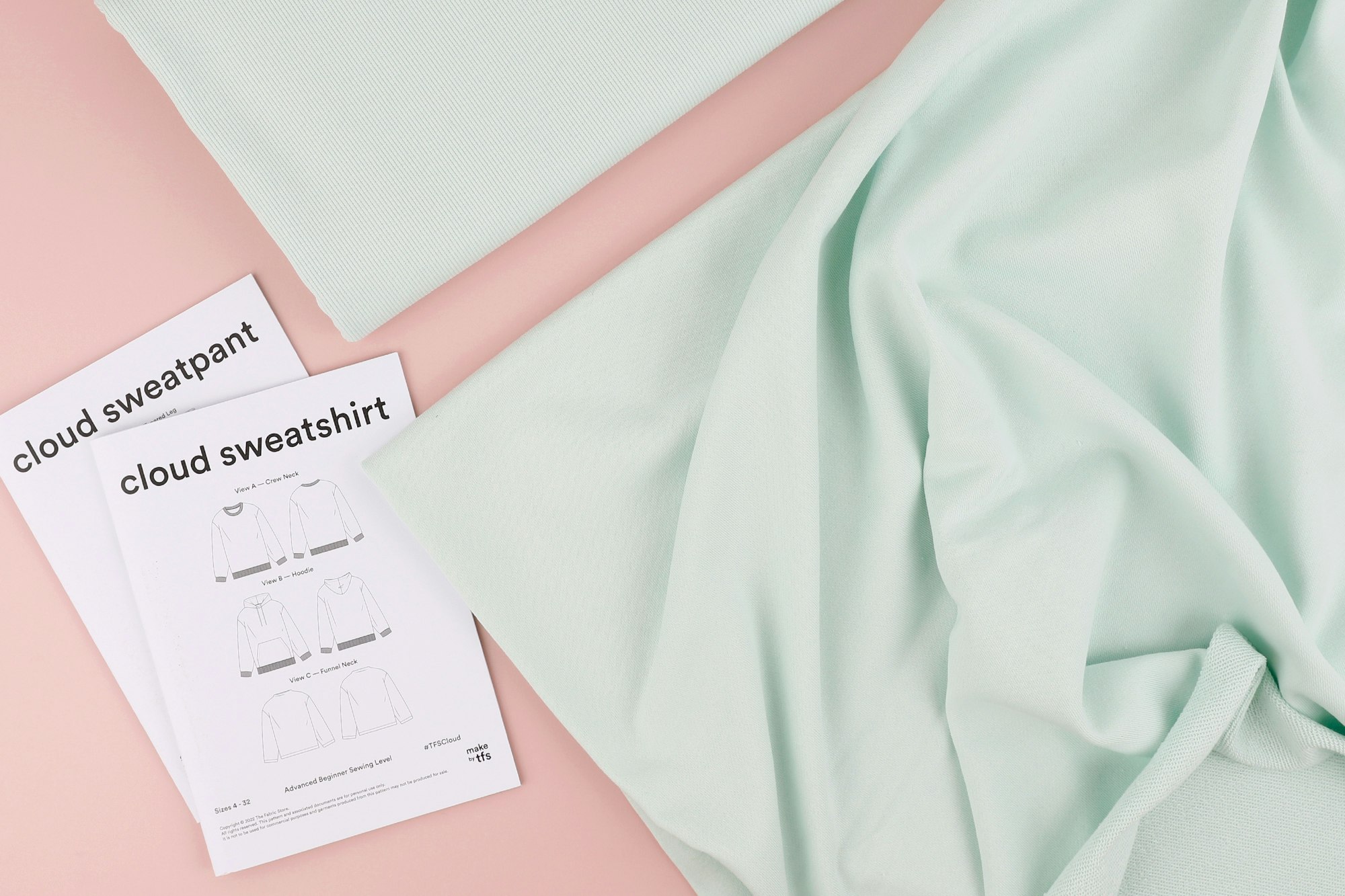 All Ways Mint Ice Sweatshirting Rib Landscape