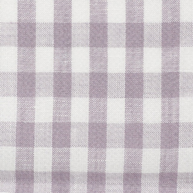 Dusky Orchid Gingham Linen Swatch